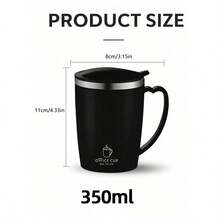 1pc Coffee Mug, Portable Milk Cup, Breakfast Afternoon Tea Latte Cup, Home Office Coffee Cup, Suitable For Home, School, Office, Travel Use. - Multicolor - View 7