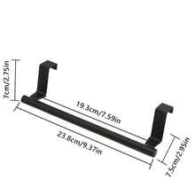 2/1pc Stainless Steel Cabinet Hanging Rod, Stainless Steel Door Towel Rack, Door Towel Rack, Metal Kitchen Rack, Kitchen Door Towel Rack, Dishcloth Hanging Rack, Kitchen - Black - View 13