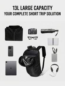 XIONGMAO Ransel Ringan untuk Aktivitas Luar Ruangan, Ransel Tahan Air untuk Mendaki dan Perjalanan, Cocok untuk Hiking dan Trekking - Hitam - View 3