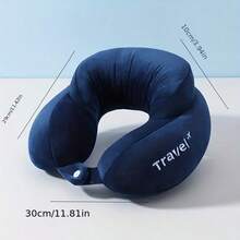 1pc U-Shaped Neck Pillow For Travel And Bed, Soft And Comfortable, Portable Cervical Pillow, Suitable For Side/Back Sleepers, Car, Airplane, Home - Multiple Colors Available - Hand Washable Filling, Medium Firmness, Ideal Choice For Students And Travelers, Random Color - A - View 3