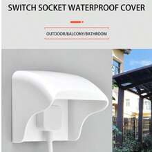 3pcs Outdoor Wall Waterproof Switch Box 86 Outdoor Socket Cover Box PC Plastic Rain-Proof Box White Surface Protection Box - White - View 1