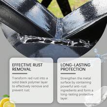 Metal Rust Inhibitor Metal Protective Film Metal Surface Anti-Oxidation Rust Removal Rust Prevention Cleaning Agent, Can Convert Red Rust Into Solid Black Polymer Layer, Effectively Remove And Prevent Rust. Contains Powerful Rust Inhibitor Ingredients, Strengthens Metal Surface, Forms Durable Protective Layer, Efficient Rust Prevention And Long-Lasting Protection Fast Acting Multi-Protection, Widely Applicable, Multiple Uses, Gift For Family And Friends, Back To School Gift - A - View 9
