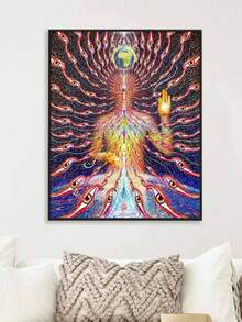 DIY Surreal Cosmic Entity Earth (Frameless 8x12 / 16x20 Inches) Paint By Numbers Kit (Acrylic) Arts & Crafts For Adult Beginners, Home Wall Decor, And Creative Holiday Gift Ideas For Living Room - Sets - View 5