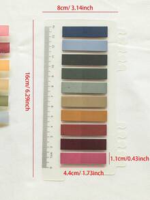1pc Morandi Color Index Tabs Rectangular Sticky Notes Classification Labels, Notebook Loose-Leaf Binder Classification Markers Exam Key Points Course Schedule Annotation, Back To School Classroom Textbook Archiving Test Paper Notes Classification Index, Multi-Color Suitable For Campus Learning, Transparent Frosted Texture, Easy To Peel And Stick Without Leaving Traces, Office School Universal Affordable Entry-Level - Multi-color - View 7