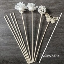 DIY Decorated Plumeria Flameless Aromatherapy Diffuser Stick Set, Home Decor, Hotel, Desktop, Gift, Desktop Art Ornament, Clear Natural Fragrance Diffusion, Air Purification (Bottle Not Included) - Reed Diffuser - View 6