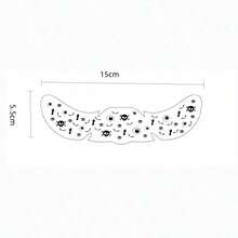6 Sheets Halloween Party Face And Eye Temporary Tattoo Stickers, Featuring Bats, Ghosts, Black Cats And Spiders, Suitable For Halloween Party - Black - View 4