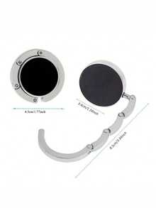 1pc Vintage Eye Commemorative Coin Bag Hook, Foldable Desk Edge Bag Hanger, Metal Portable Desktop Bag Hook For Student Desk - Multicolor - View 7