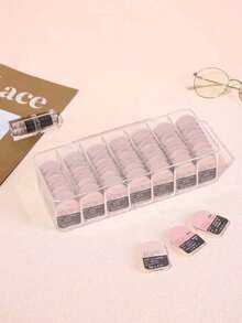 1pc Portable Desktop Contact Lens Storage Box, High-End Large Capacity Storage Box, Suitable For And Multiple Pairs Of Contact Lenses, Data Cable Storage Box - Clear - View 6
