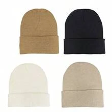 4 buah/pak Topi Rajut Minimalis Warna Polos, Gaya Unisex, Cocok untuk Pemakaian Kasual Sehari-hari, Musim Gugur/Musim Dingin - MultiWarna - View 14