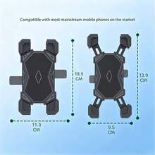 1 Set ABS Motorcycle Phone Holder, Anti-Vibration Stable Navigation Mount, Suitable For Delivery Drivers, Electric Scooters, Bicycles And Motorcycles - Multicolor - View 5