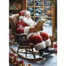 1PC DIY 5D Diamond Painting Kit Santa Claus Pattern - Round Full Drill Art Mosaic Craft, Home Wall Decor, Unframed - No Frame - View 1