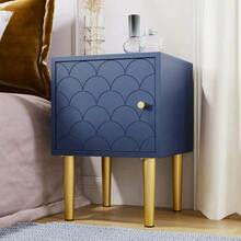 (=WF290543AAB)Nightstand, Bedside Table, End Table, Navy Blue, Sofa Table Suitable For All Beds And Bedrooms - H50/W35/D35 Cm - Navy Blue - View 2