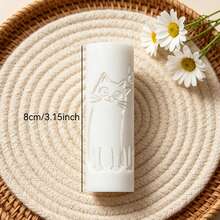 1Pc Animal Cat Texture Roller, Whimsical Sitting Kitten Pattern Clay Embossing Roller, DIY Handmade Earring Pendant Jewelry Craft Supplies - 1 Unit - View 5
