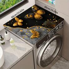 1pc Gold Butterfly Pattern Diatomaceous Earth Absorbent Dish Drying Mat, Pastoral Style, Suitable For Kitchen Countertop, Home Dining Table Decor, Coffee Machine Mat, Breakfast Mat, Table Mat And Holiday Party Decoration - Multicolor - View 9