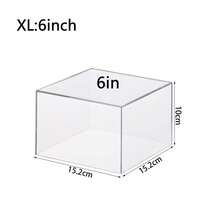 1/6pcs Acrylic Buffet Display Stand, Food Display Rack, Suitable For Buffet Table, Hollow Bottom Dessert Cube Box, White Cube Desktop Storage Rack Storage Box, Suitable For Dessert And Cake Display In Parties, Weddings And Other Festivals - Clear - View 13