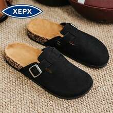 Men's Summer Soft Sole Slip-On Loafer Sandals, Beach Strap Style, New Thick Sole Anti-Slip Anti-Odor Outdoor Casual Slippers, Soft Sole Fashion Versatile Durable Comfortable Flat Bottom Plus Size Men's Shoes - Black - View 7