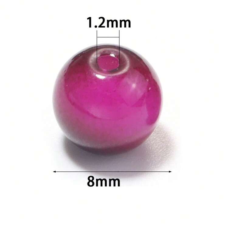 50pcs 8mm Faux Tiger Eye Round Beads, Smooth Surface Straight Hole Glass Beads, Multiple Natural Color Series, High Quality DIY Jewelry Making Materials, Suitable For Handmade Bracelets, Necklaces, Beaded Crafts And Accessories - Faux Tiger Eye - View 7