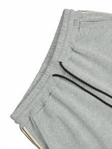 Bộ đồ nam Kolrap áo pullover khóa kéo 1/4 và quần jogger, đồ thể thao sọc bên hông, set phối 2 món thường ngày mùa thu - Xám - Xem 8
