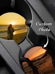 1pc Customized 2D Acrylic Car Coaster, Personalized Photo Gift, Suitable For Couples, Relatives, Pet Lovers, Ideal For Anniversary, Birthday, Wedding Anniversary, Unique Car Custom Coaster Gift - Multicolor - View 5