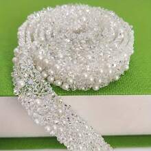 1 Roll Multi-Purpose Shiny Rhinestone Adhesive Ribbon, Easy To Cut And Stick Sequin Ribbon, Suitable For Christmas, Valentine's Day, Birthday, Gift Wrapping And Crafts, Multiple Colors Available - Multicolor - View 1