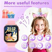 1.83" Smart Watch, New Children's Smart Watch, Upgrade Game's Smartwatch For Teenager & Kids, Support Alarm Reminder, Step Counting, Stopwatch, Flashlight, Calculator, Games, Camera, Gifts - Pink - View 4