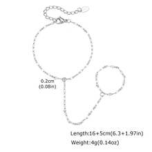 1 buah Gelang Rantai Tipis Stainless Steel Bergaya untuk Bibir dan Jari, Aksesori Harian Wanita, Hadiah Perhiasan - Perak - View 6