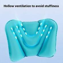 Manual Inflatable Lumbar Pillow, Portable Inflatable Waist Cushion, Lumbar Support Pad, Unisex Lightweight Back Support Air Cushion, Travel Pad, Essential Accessory For Long-Term Sitting In Train, Airplane, Office, Car, Camping And Travel - Grey - View 7
