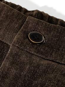 Autumn/Winter Premium Coffee Color Wide Leg Casual Pants, Versatile Loose Fit For Vacation - Coffee Brown - View 4