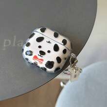 Minimalist Puppy Earphone Case Compatible With AirPods Case 2/3/4/Pro/Pro2/Pro3, With Pendant, Anti-Drop Earphone Case, Gift, Fashion Accessory, Combining Aesthetics And Practicality - White - View 8