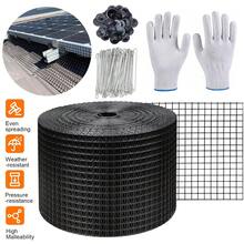 30m Black PVC Solar Panel Bird Guard Mesh Pigeon Netting With Hooks Washers Gloves For Garden Patio Outdoor Bird Protection - Black - View 1