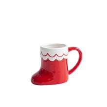 250ml Christmas Ceramic Red Santa Claus Boot Mug, Green Creative Milk Coffee Cup, Suitable For Christmas, Halloween, Thanksgiving, Birthday Party - Multicolor - View 11