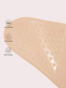 Lignisse Silicone Sticky Bra Push Up Invisible Strapless Backless Self-Adhesive Seamless Lift Gathering Plunge Nipple Cover Reusable Women Intimates - Multicolor - View 3