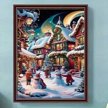 1PC DIY 5D Diamond Painting Kit Christmas Theme Pattern - Round Full Diamond Art Mosaic Craft, Home Wall Decor, Unframed - No Frame - View 2