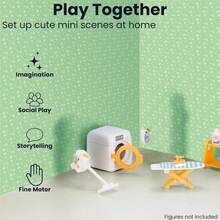 Set Aksesori Ruang Cuci Miniatur Rumah Boneka, Mainan Rumah Tangga untuk Bermain Peran Anak-Anak dengan Mesin Cuci, Setrika & Penyedot Debu, Set Mainan Rumah Boneka Lengkap untuk Anak-Anak (WARNA AKSESORI PRODUK ACAK.) - MultiWarna - View 7