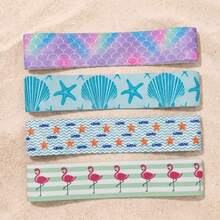 5/4pcs Beach Chair Towel Clips, Stretchable Windproof And Anti-Break, Multi-Color Tropical Ocean Print, Suitable For Beach, Pool, Cruise, Hawaiian Style Pool Accessories, Travel Essential - Multicolor - View 13