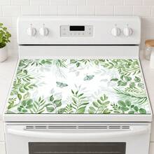 1pc Green Leaf & Butterfly Pattern Kitchen Absorbent Dish Drying Mat, Fresh Natural Style, Suitable For Kitchen Countertop, Coffee Machine, Dining Table And Spring/Summer Home Decor - Multicolor - View 5