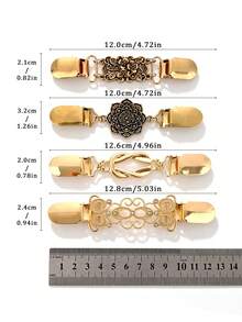 Yanxyad Retro Sweater Clips For Cardigans, Vintage Cinch Clip For Dresses, Variety Of Styles Dress Clip Back Of Shirts Cinches Shawl Clips - Multicolor - View 7