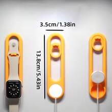 Orange Yellow Wall-Mounted Charging Stand, Height Adjustable, Suitable For Different Strap Lengths, Reduces Desk Clutter, Keeps Desktop Tidy, New Smart Watch Charging Stand, Watch Storage - Multicolor - View 3