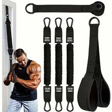 Resistance Band With Handle, Door Anchor Fitness Training Band, Home Gym Workout Equipment, Suitable For Press, Triceps, Biceps, Arms, Back, Chest, Abs, Shoulder Training - Black - View 7
