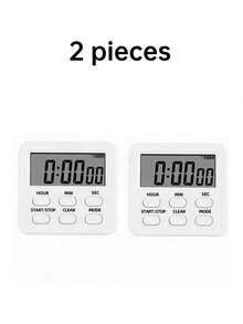 1pc Multi-Functional Digital Kitchen Timer With Alarm Clock - Countdown/24-Hour Display, Memory Function, Large LCD Screen, Magnetic/Stand Installation, Suitable For Cooking, Baking, Study And Fitness, Batteries Not Included - White - View 14