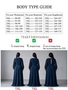 SUPGIR 大码女式圆领灯笼袖串珠亮片雪纺修身晚礼服 优雅春季 - 藏蓝色 - 查看 7