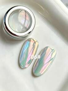 Holographic Nail Powder, Ultra-Fine Mirror Effect Aurora Pigment, Color-Changing Nail Art Powder Sunset Aurora - Multicolor - View 7