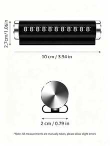 1pc Roller-Style Plastic + Aluminum Alloy Car Temporary Parking Number Plate, Car Interior Decoration Ornament, Car Parking Number Plate, Suitable For All Car Models - A - View 9