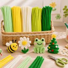 885 PCS Pipe Cleaners Craft, 5 Colors Chenille Stems Bulk For Arts And Crafts Supplies, DIY Flower Making, Creative Projects, Holiday Decorations & Kids Handmade Toys - 5-color Pipe Cleaners - View 6