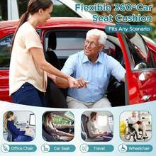 360° Rotating Car Seat Cushion - Non-Slip Ergonomic Design, Portable Auxiliary Rotating Cushion For Easy In And Out, Universal Size, Suitable For Driving And Traveling, Car Seat Accessory - Multicolor - View 8