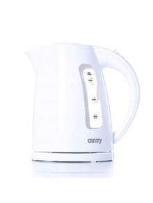 CAMRY Plastic Electric Kettle, Cordless Water Kettle, 1.7L Kettle - Boil-Dry Protection, Auto Shut-Off, Water Level Indicator, White - EU E Type Plug(220-240V) - View 4