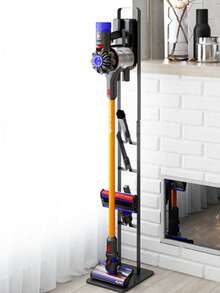 Cordless Vacuum Cleaner Stand, Floor Rack With Base And Side Hooks, Space Saving Home Organizer, Black Or White - View 9