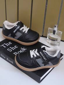 Vintage Black Athletic Shoes With Hook And Loop Closure, Easy To Put On And Take Off, Non-Slip, Durable, Lightweight And Wear-Resistant - Black - View 6