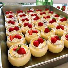 80/40/30/20/10/1pc Transparent Round Dessert Cups, Thickened Pudding Cups For Home Use, Jelly Mousse Cups, Suitable For Dessert Portioning, Party, Banquet, Afternoon Tea, Snack, Yogurt, Ice Cream Container, Gathering, Market Stall, Baking Small Container - Clear - View 6
