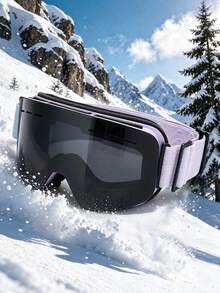 Large Frame Full-Coverage Double-Layer Anti-Fog Ski Goggles, Frameless Design With Detachable Lenses, Unisex - Suitable For Winter Skiing, Snowboarding, Outdoor Sports, Professional Grade Ski Glasses, Couple Style - Double-Layer Foam For Comfortable And Breathable Wear, Includes Portable Goggle Case - A - View 12